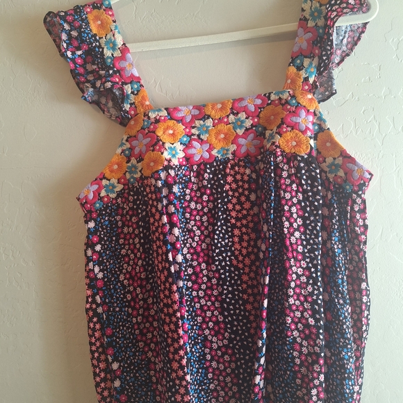 Savanna Jane Pink and Orange Floral Blouse - Picture 2 of 6